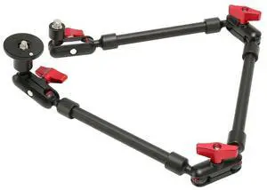 31in Adjustable Articulating Arm with 1/4in 3/8in Thread Articulating Arm Camera Mount 360 Degree Rotation for Camera Phone