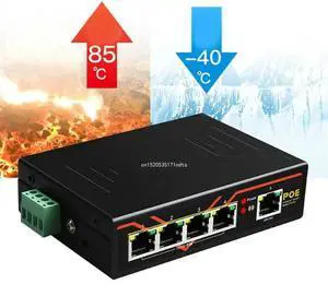 5 Ports Industrial Ethernet Switch 10/100Mbps Fast Network LAN RJ45 POE Lan Hub Desktop PC Switcher Box Unmanaged TXE002 5 Ports Industrial Ethernet Switch 10/100Mbps Fast Network LAN RJ45 POE Lan Hub Desktop PC Switcher Box Unmanaged TXE002