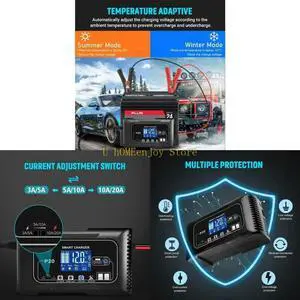 ligent for 12V/24V Automotive Batteries Adjustable Current