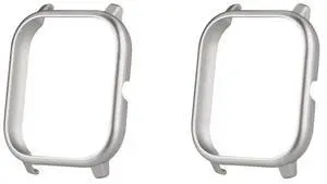 2X Compatible For Huami Amazfit GTS Case Watch Protector Case Watch Protector Cover -Silver