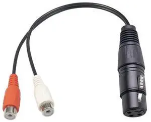 XLR To Dual RCA Cable XLR To RCA Y Splitter Cable 3 Pin XLR Female To 2RCA Female Amplifier Mixing Plug AV Cable, 0.2M XLR To Dual RCA Cable XLR To RCA Y Splitter Cable 3 Pin XLR Female To 2RCA Female Amplifier Mixing Plug AV Cable, 0.2M