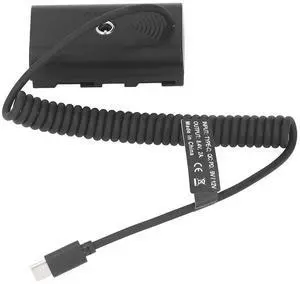 Dummy Type C to NP F970 F750 F570 F550 Fast Charging Circuit Protection Spring Cable Continuous Power Adapter for Camera