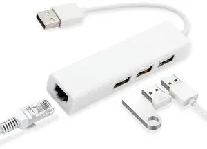 USB Ethernet Network Card 3 Ports High-Speed USB 2.0 to RJ45 Hub 10/100 Ethernet Adapter Free Driver USB Hub Lan For Macbook Win USB Ethernet Network Card 3 Ports High-Speed USB 2.0 to RJ45 Hub 10/100 Ethernet Adapter Free Driver USB Hub Lan For Macbook Win