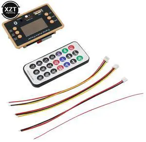 MP3 Decoder Decoding Board Module 12V Bluetooth 5.0 MP3 Player for Car USB WMA WAV FLAC APE for TF Card FM Remote Color Screen