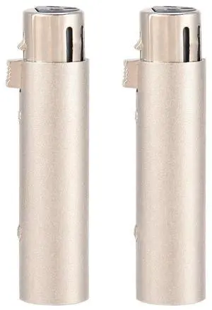 2Pcs 3-Pin XLR Male to Female Socket Audio Microphone Mic Extension Adapter Connector xlr male to female connector