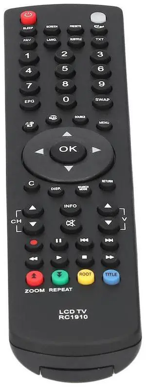 Remote Controller for LCD TV Universal Replacement Supplies Rc1910 Black rc1910 Remote Controller