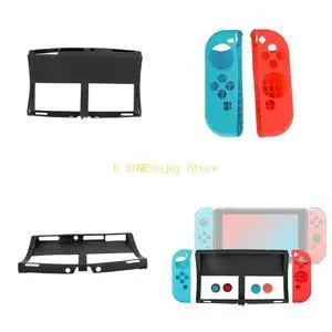Fit for Switch OLED Console and Joycons Protective Cover Skin Cover 7 in 1