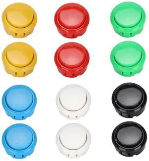 QM070919 12pcs Arcade Joystick Game Console Buttons Durable 30mm Replacement Button for Arcade Joystick Game Console hot