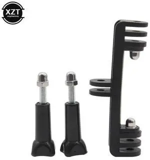 Dual Bracket Tripod Holder Professional Action Camera Handle with Screw Mount Adapter for Gopro Hero 6/5/4/3+/3/2/1 SJCAM