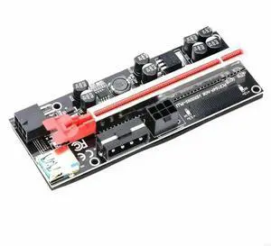 PCIe Riser Card for Bitcoin ETH Coin Mining Ver009s GPU Extender Cable 16X to 1X 4pin 6PIN 60cm USB3.0 Cable
