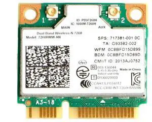 Dual Band Wireless Card For7260 7260HMW AN Mini PCI-E 2.4G/5Ghz Wlan Card Bluetooth-compatible 4.0 Wireless