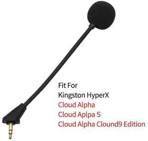 Replacement Game Mic 3.5mm Microphone for HyperX Cloud Alpha S Cloud9 C9 Edition Gaming Headsets Headphones