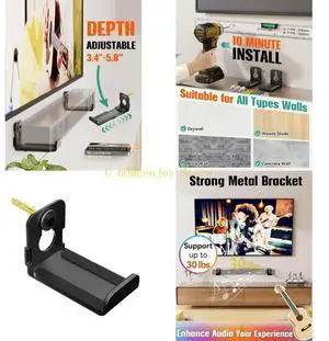 Space Efficient L l Bracket For Home Theater Soundbars Easy Setups Design