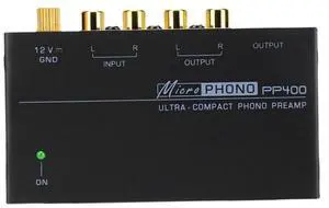 PP400 Ultra-Compact Phono Preamp Preamplifier With RCA Interface For Turntable Tube Amplifier Speakers EU Plug