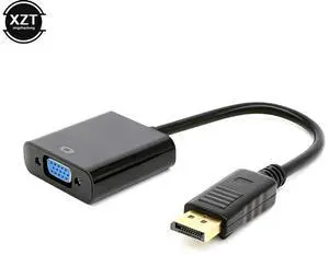 DP to VGA Adapter Cable 1080P DisplayPort Male to VGA Female Converter Adapter For Projector HDTV Laptop Computer
