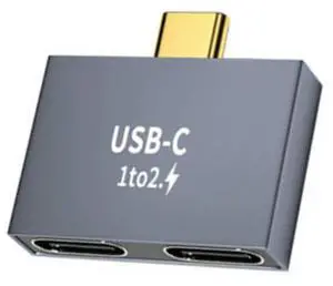 Splitter Converter Adapter Extension Connector C Male To Double TYPE-C Female For USB C Charger Power Bank Laptop Splitter Converter Adapter Extension Connector C Male To Double TYPE-C Female For USB C Charger Power Bank Laptop
