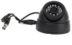 Black Surveillance Camera PAL 1/3" CMOS 700TVL 24 LED IR Cut 3.6mm Security Indoor Dome CCTV Camera