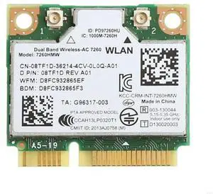 Dual Band 2.4+5G 300M 802.11a b g Wireless Half Mini PCI-E Card for for 7260HMW