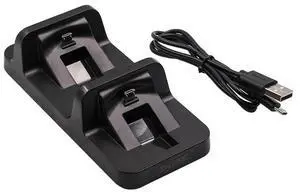 USB Charger For 4 PS4 Controller Wireless Double Charing Station Dual USB Charging Stand for PS4 Slim Gamepad