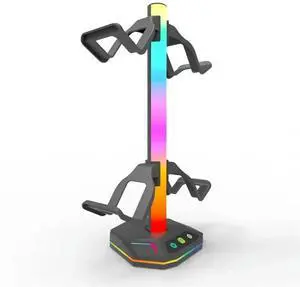 Gaming RGB Headphone Stand For 5 Controller Holder Earphone Hanger For Desktop Gamer PS4 PS5 Gamepad Gaming RGB Headphone Stand For 5 Controller Holder Earphone Hanger For Desktop Gamer PS4 PS5 Gamepad