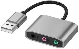 3 IN 1 External USB Sound Card Audio Jack 3.5mm Cable Adapter HIFI Sound for Microphone Speaker Headset PC Laptop