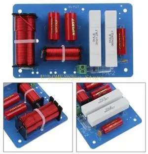 1PC 500W 2 Way Audio Speaker Frequency Divider Tweeter Bass Crossover Filter Speaker Amplifier Home Sound Theater