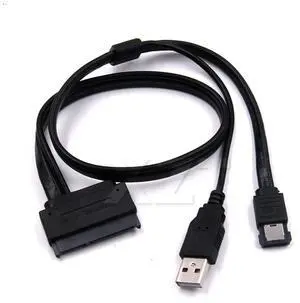 2 in 1 Hard Disk Drive SATA 22Pin to eSATA Data USB Powered Cable Adapter 50cm Use for HDD 2.5" Driver Laptop Converter