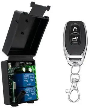 Wireless 433Mhz Remote Control Switch AC 85-256V 2CH Relay Receiver Module For Lighting, Curtains, For Garage Doors
