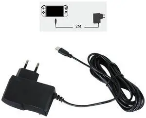 3m EU Plug Wall Charger for Nintend Switch NS Game Console Host AC Adapter 5V 2.4A Fast Charging Power Supply Home Travel Use