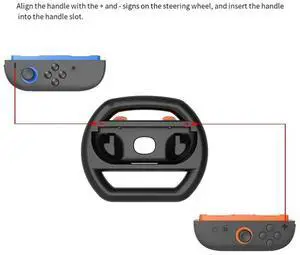 2PCS Racing Steering Wheels For Switch 2 Controller Game Grip Handle Racing Game Wheel For Nintendo Switch 2 Controller