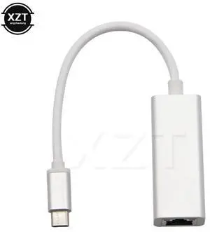 USB Ethernet Adapter USB C Type-C Network Card to RJ45 Lan Wired for MacBook 8/10 Laptop 10M/100M/1000M aluminium alloy