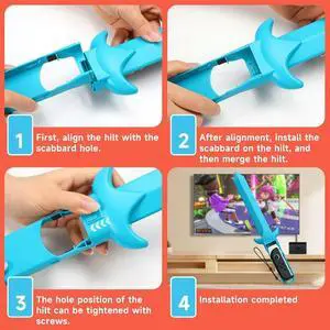 For Nintendo Switch 2 Games Accessory Kit 10-In-1 Switch 2 Sports Bundle Includes Tennis Rackets, Golf Clubs, Swords