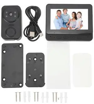Visual Intercom Doorbell Infrared Night Vision Type C 2.4GHz 2 Way Voice 1080P High Fidelity Wide Angle Lens Wireless Video