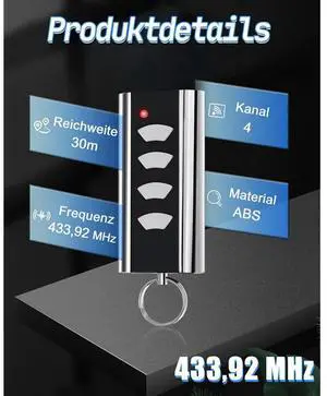 For Normstahl Entrematic RCU 433-2 Garage Remote Control For Crawford Standard Steel 433.92 Door Key