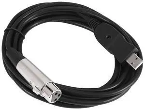 USB Male To XLR Female Microphone USB MIC Link Cable