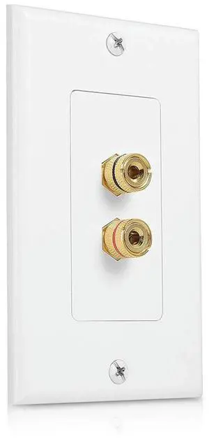 2 Pcs Speaker Wall Plate Home Theater Wall Plate Audio Panel, 4 Posts & 2 Posts