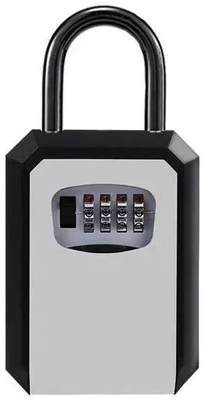 4Digit Code Box Wall-Mounted Password Key Box No-Drilling Required Decorative Home Use Construction Site Entrance Lock