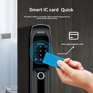 Tuya Locks Fully Automatic Electronic Door Lock With Biometric Fingerprint Lock Rfid Card Password Key Unlock