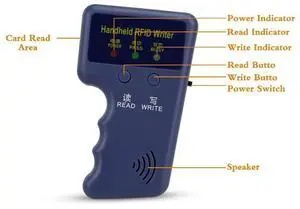 2X Handheld 125Khz RFID Reader Writer Duplicator Copier, Upgrade ID Card Cloner Programmer, With 20Pcs Rewritable Cards