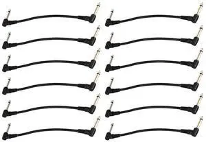 Noise Reduction Patch Cable 6.35Mm Electric Guitar Connection Cable For Pedal Board Durable l Head Pvc Coated Compact Patch