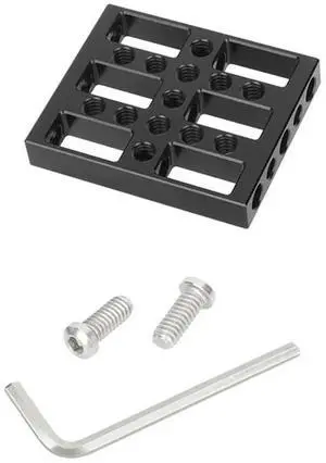 For DSLR Camera Cage Rail Block Dovetail Rods Mini Cheese Plate With 1/4" Threaded Holes For DIY Rig Accessory