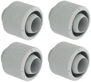 BARROW Fittings G1/4" to 3/8" ID - 5/8" OD Compression Fitting for 10/16 mm Soft Tubing Tube THKN-3/8-V4 4-Pack (White)