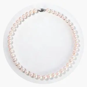 Pearl Necklace for Women - Freshwater Cultured Pearl - 9-10mm AAAA+ Grade Natural Real Pearls Jewelry Gift with Sterling Silver Clasp (20 inch necklace)