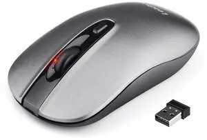 LeadsaiL Rechargeable Wireless Computer Mouse, 2.4G Portable Slim Cordless Mouse Less Noise for Laptop Optical Mouse with 5 Adjustable DPI Levels USB Mouse for Laptop, Deskbtop, MacBook