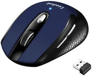 LeadsaiL Wireless Mouse, 2.4G Portable Slim Cordless Couputer Mouse Less Noise for Laptop, Optical Mouse with 6 Buttons for Laptop, Deskbtop, MacBook