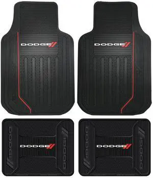 U.A.A. INC. Elite Series Front & Rear Car Truck SUV Seat Rubber Floor Mat for Dodge RAM