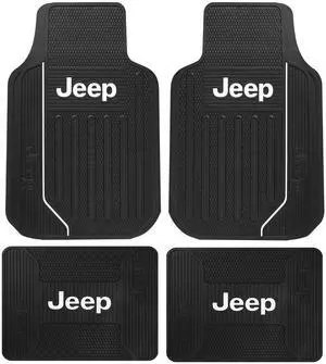 Plasticolor 001611ZX4 Jeep Elite 4pc Front and Rear Floor Mat kit