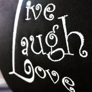 New Interchangeable Car Seat Headrest Cover Universal Fit for Cars Vans Trucks - One Piece (Live Laugh Love)