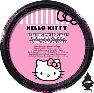 Hello Kitty Car Steering Wheel Cover Collage Design Air Freshener Bundle Univesal Fit