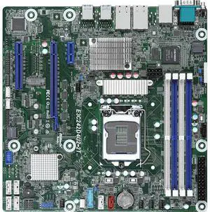 AsRock Rack Server Motherboard E3C242D4U2-2T - LGA1151 C242 DDR4 mATX Dual LAN